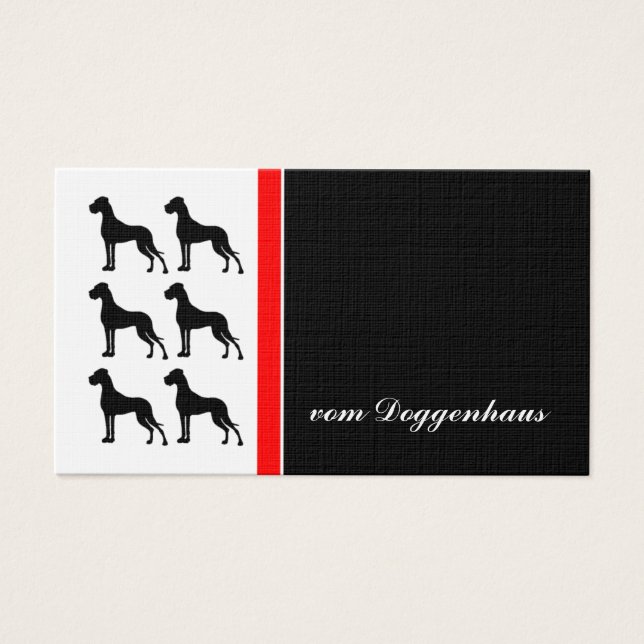 Carte de visite Dogue Allemand (Devant)