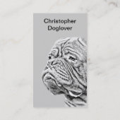 Carte De Visite Dogue De Bordeaux - mastiff français (Dos)