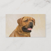 Carte De Visite Dogue de Bordeaux Peinture - Cute Original Chien A (Dos)