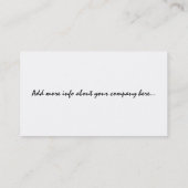 Carte de visite d'oies de migration (Dos)