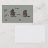 Carte de visite d'oies de vol (Devant / Derrière)
