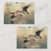 Carte de visite d'oies du Canada (Devant / Derrière)