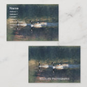 Carte de visite d'oies du Canada (Devant / Derrière)