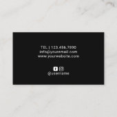 Carte De Visite Doigt de maquilleur sur le salon rose de lèvres (Dos)