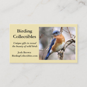 Carte de visite d'oiseau bleu
