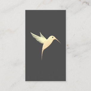 Carte de visite d'oiseaux de Faux Gold Foil