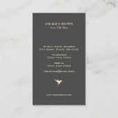 Carte de visite d'oiseaux de Faux Gold Foil (Dos)