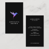 Carte de visite d'oiseaux de Humming (Devant / Derrière)