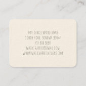 Carte de visite d'oiseaux illustré (Dos)