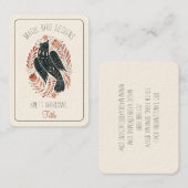 Carte de visite d'oiseaux illustré (Devant / Derrière)