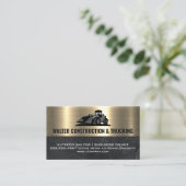 Carte De Visite Doisseur de construction | Or métallique (Debout devant)