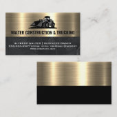 Carte De Visite Doisseur de construction | Or métallique (Devant / Derrière)