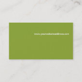 Carte de visite d'olive de panneau de ligne de (Dos)