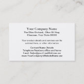 Carte de visite d'olives (Dos)