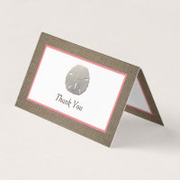 Dollar de sable & Burlap Logo/Carte de remerciemen