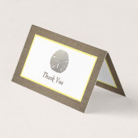 Dollar de sable & Burlap Logo/Carte de remerciemen