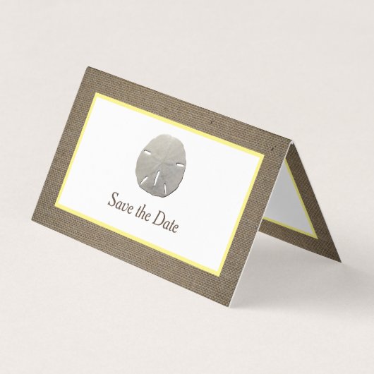 Carte De Visite Dollar De Sable & Burlap Photo Enregistrer La Cart (Devant)