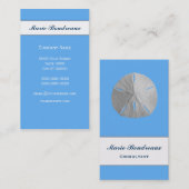 Carte De Visite Dollar de sable sur le bleu tropical (Devant / Derrière)