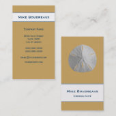 Carte De Visite Dollar de sable sur le brun de sable (Devant / Derrière)