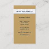 Carte De Visite Dollar de sable sur le brun de sable (Devant)