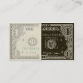 Carte De Visite Dollar vintage (Dos)
