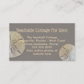 Carte De Visite Dollars De Sable Naturel Annonce De Location De Ph (Devant)