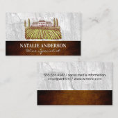 Carte De Visite Domaine viticole | Ardoise rocheuse et texture (Devant / Derrière)