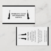 Carte De Visite Domestique de ménage nettoyant le vide vert de (Devant / Derrière)