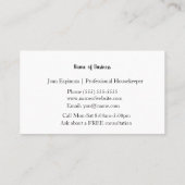 Carte de visite domestique mignon (Dos)