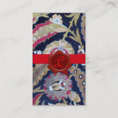 CARTE DE VISITE DOMMASQUE BLEU VERT & NOIR, MONOGRAMME DE SCEAU DE (Dos)