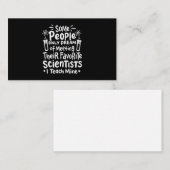 Carte De Visite Don de scientifique | J'Enseigne les scientifiques (Devant / Derrière)