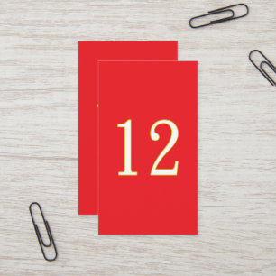 Carte De Visite don drôle pour tous les fans joueur ont numéro 12