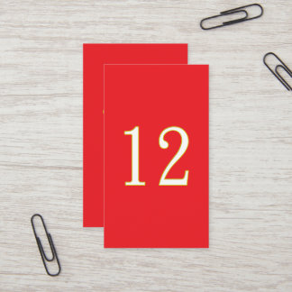 Carte De Visite don drôle pour tous les fans joueur ont numéro 12