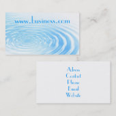 Carte de visite d'ondulation de l'eau (Devant / Derrière)