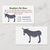 Carte De Visite Donkey cartoon (Devant / Derrière)