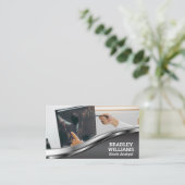 Carte De Visite Données stock | Analyste financier (Debout devant)