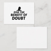 Carte De Visite Donner le bénéfice du doute (Devant / Derrière)