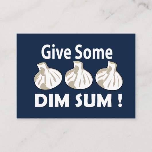 Carte De Visite Donnez un restaurant de dim sum (Devant)
