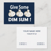 Carte De Visite Donnez un restaurant de dim sum (Devant / Derrière)
