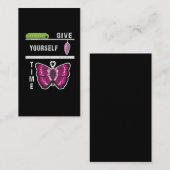 Carte De Visite Donnez-vous le papillon de temps citation inspirée (Devant / Derrière)