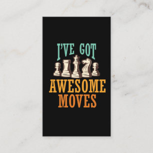 Carte De Visite Dons à un joueur d'échecs amusant