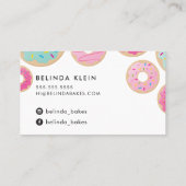 Carte De Visite DONUT BAKER LOGO pâtisserie mignonne confection me (Dos)