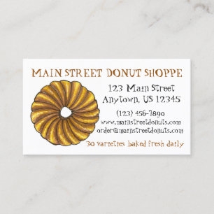 Carte De Visite Donut Doughnut Shop Boulangerie Imprimer Boulanger