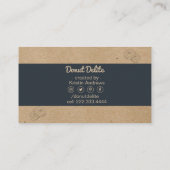 Carte de visite donut en papier craft (Dos)