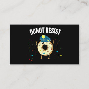 Carte De Visite Donut Résistez À Mème Drôle Officier De Police Sou