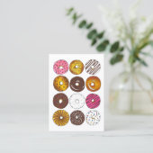Carte De Visite Donut Shop Donuts Doughnut Breakfast Alimentation  (Debout devant)