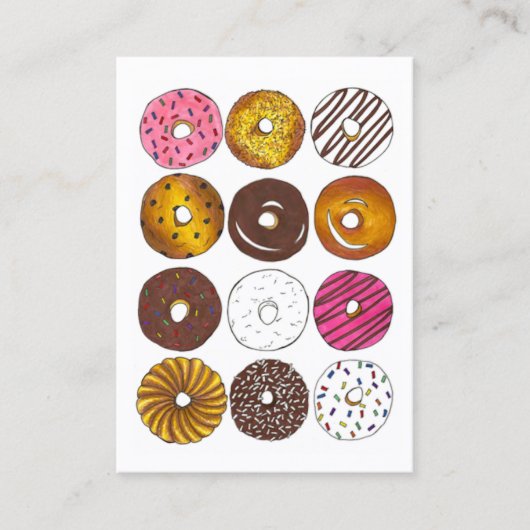 Carte De Visite Donut Shop Donuts Doughnut Breakfast Alimentation  (Devant)