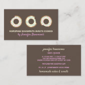 Carte De Visite Donut Sweet Traitements Cookies dessert sucré (Devant / Derrière)