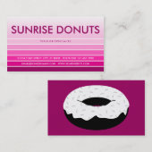 Carte De Visite DONUTS de nuance rose (Devant / Derrière)