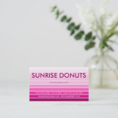 Carte De Visite DONUTS de nuance rose (Debout devant)